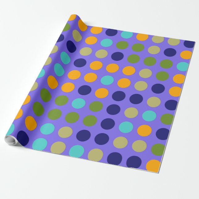 Chic Polka Dot Mosaic Pattern #6 Wrapping Paper (Unrolled)