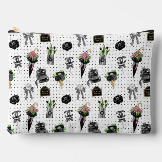 Chic Polka Dot Parisian Fashion Makeup Pouch
