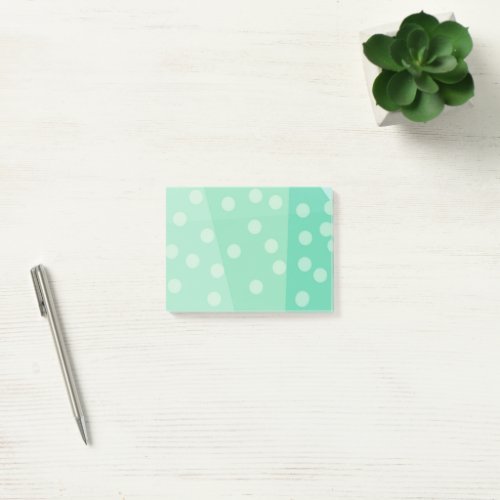 Chic Polka Dot Spots Neutral Mint Green Post_it Notes