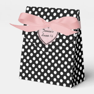 Chic Polka Dot Sweet 16 Favor Gift Box