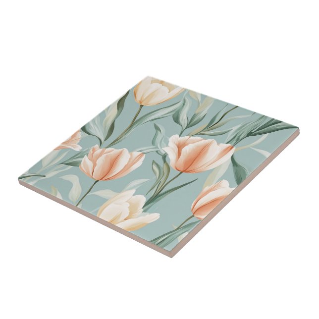 Chic Portuguese Tulip Ceramic Tiles  For Spa-Style (Side)