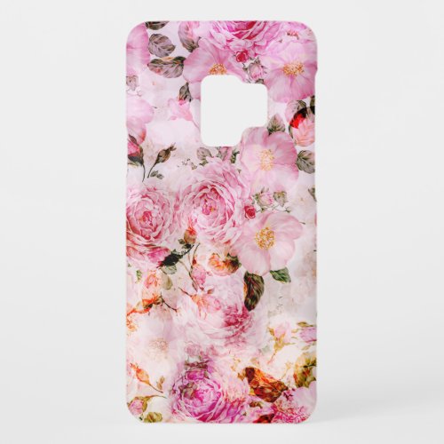 Chic Pretty Blush Pink Watercolor Roses Floral Case_Mate Samsung Galaxy S9 Case