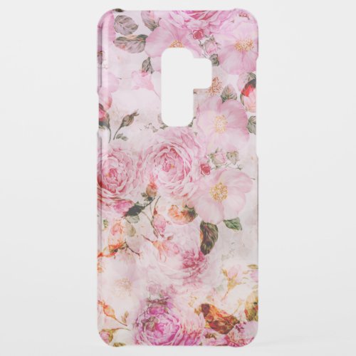 Chic Pretty Blush Pink Watercolor Roses Floral Uncommon Samsung Galaxy S9 Plus Case