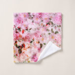 Chic Pretty Blush Pink Watercolor Roses Floral Wash Cloth at Zazzle