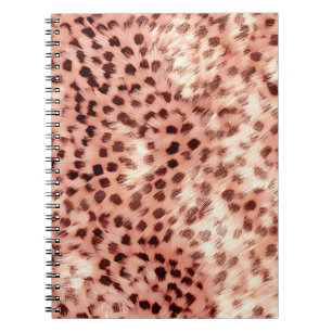 Chic Pretty Girly Rose Gold Leopard Notebook