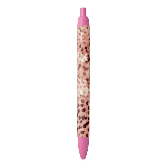 Chic Pretty Girly Rose Gold Leopard  Pen (Front Vertical)