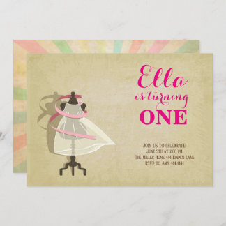 Chic Princess First Birthday Invitations