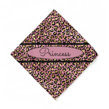 Chic Princess Pink Leopard Skin Pattern Pet Dog