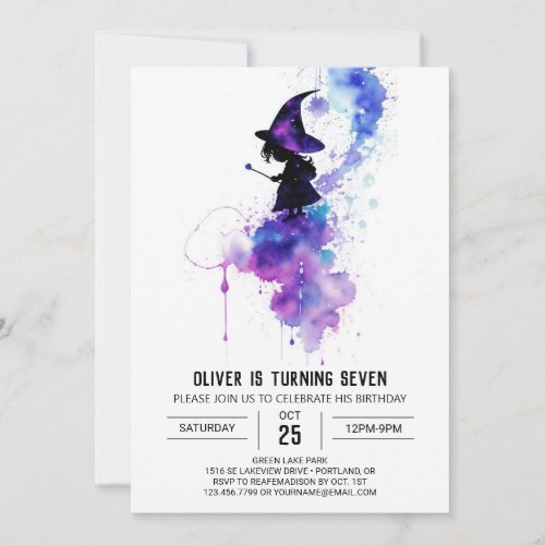 Chic Printable Wizardry Birthday Invitation