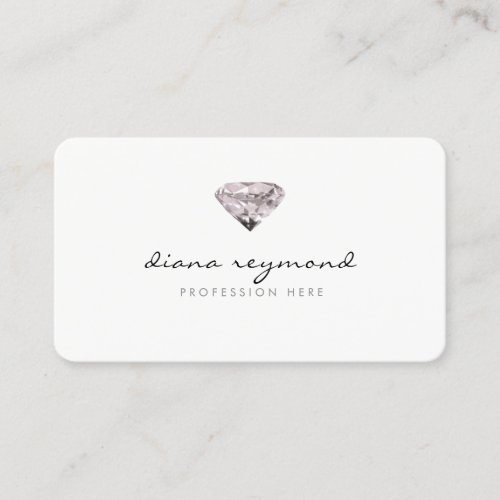 chic professional business card with diamond