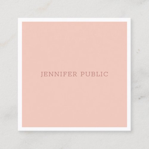 Chic Professional Elegant Modern Simple Template Square Business Card