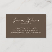 Chic Professional Gold Watercolor Monogrammed Business Card (Back)
