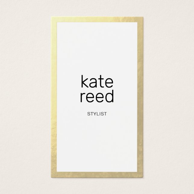 Chic Professional Minimalist Gold Border (Front)