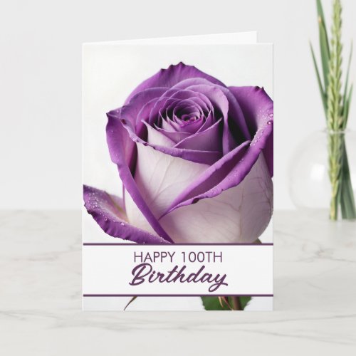 Chic Purple 100th Birthday