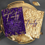 Chic Purple 40th Birthday Forty Invitation<br><div class="desc">Amazing 40th Fourty Birthday Invitation with gold sparkles and gold decoration These Invites are easy to use and customize and the template is so beautiful to be printed or downloaded.</div>