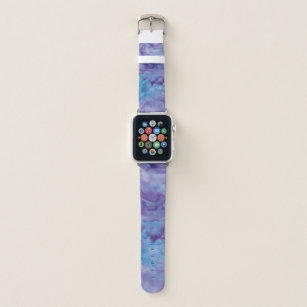 Chic Purple and Blue Watercolor Style Apple Watch Band