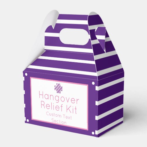 Chic Purple and Pink Hangover Relief Kit Favor Boxes