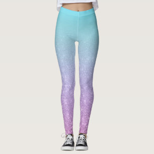 Chic Purple Blue Ombre Gradient Leggings