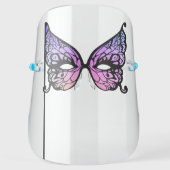 Chic Purple Butterfly Carnival Mask Face Shield (Front)