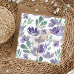Chic Purple Floral & Foliage Watercolor Pattern Wrapping Paper Sheets<br><div class="desc">This is a gorgeous original watercolor design created in our studio. The delicate purple flowers contrast beautifully with the green foliage elements. Great for weddings,  anniversaries,  birthdays and more.</div>
