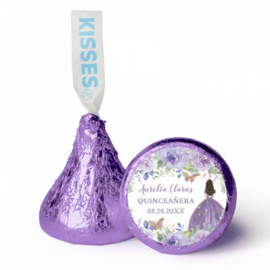 Chic Purple Floral Gold Butterflies Princess  Hershey®'s Kisses®