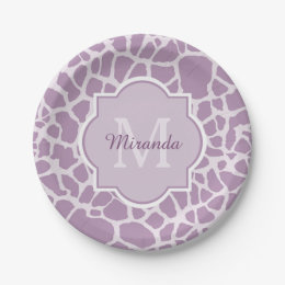 Purple Giraffe Print Plates | Zazzle Purple Giraffe Print Plates | Zazzle
