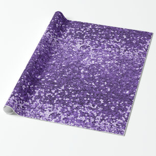 Chic Purple Glitter Sparkle Luxury Wrapping Paper