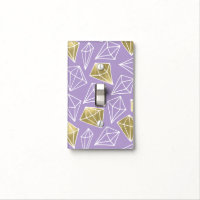 Chic Purple Gold Diamonds Christmas