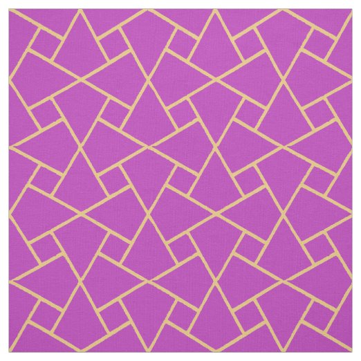 Purple And Gold Pattern Fabric Zazzle