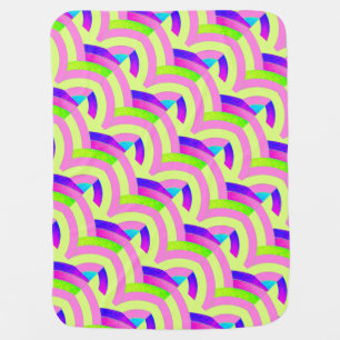 chic purple/green chevrons baby blanket