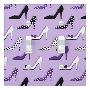 Chic Purple Heels Light Switch Cover