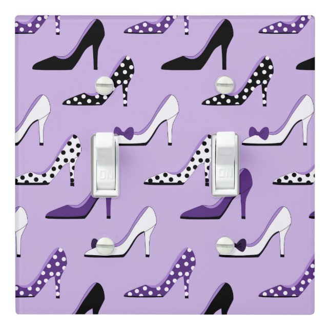 Chic Purple Heels Light Switch Cover (In Situ)