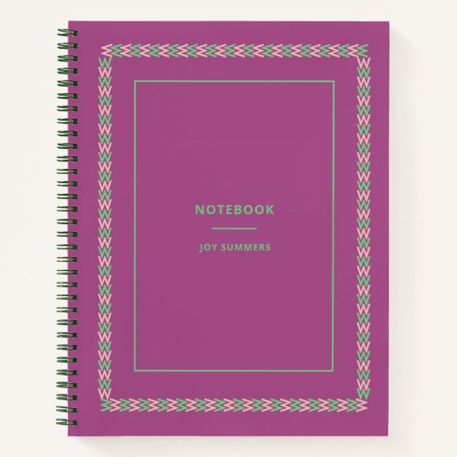 Chic Purple Lavender Notebook Customize (Front)