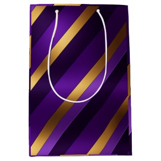 Chic Purple, Lilac, and Gold Striped 