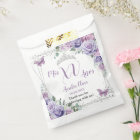 Chic Purple Lilac Floral Butterflies Quinceañera