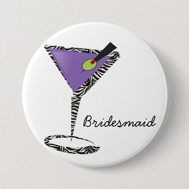chic purple martini button (Front)