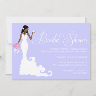 Chic Purple Modern Bride Posh Bridal Shower Invite