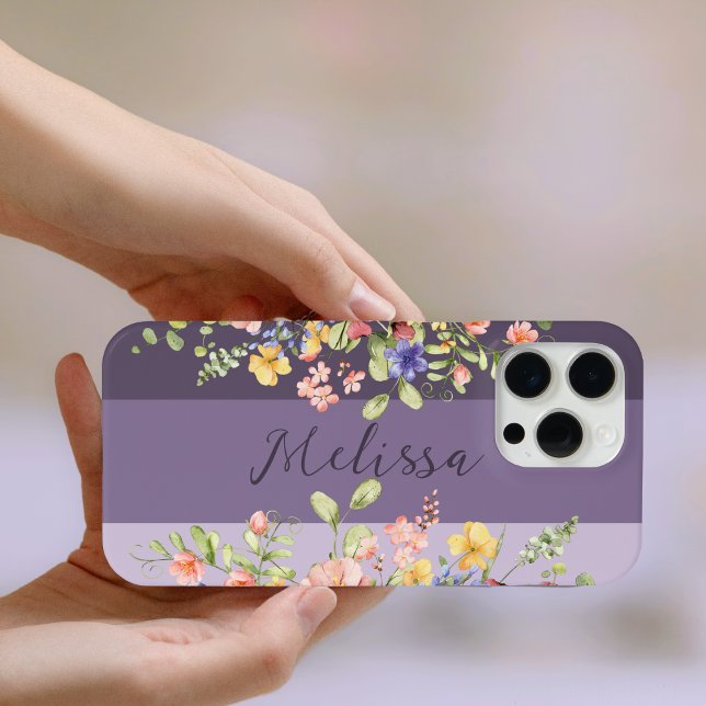 Chic Purple Palette Blooms Wildflowers Case-Mate iPhone Case (Creator Uploaded)
