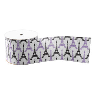 Chic Purple Paris Eiffel Tower Party ribbons