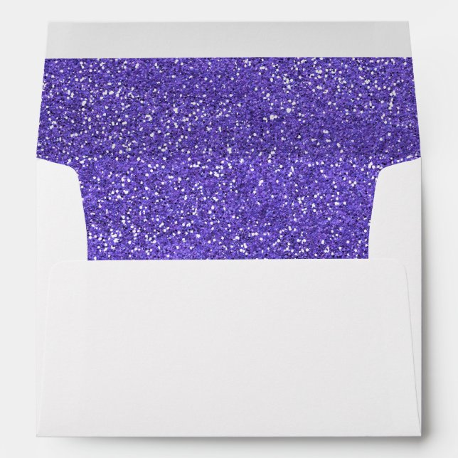 Chic Purple Sparkle Glitter Envelope (Back (Bottom))