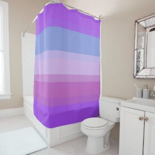 Chic Purple Stripes shower curtain