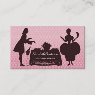 Chic QR Catering Chef Style Business Card