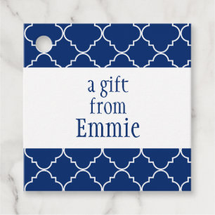 Chic Quatrefoil Personalized Gift or Favor Tags