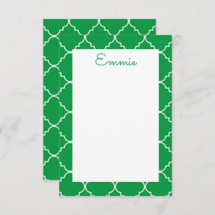Chic Quatrefoil Personalized Note Cards