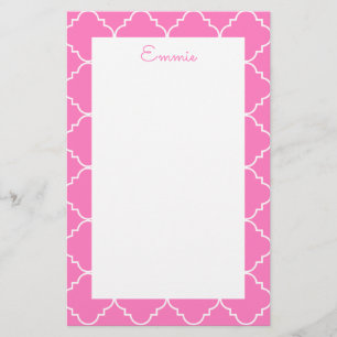 Chic Quatrefoil Personalized Stationery