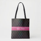 Chic Quilted Pink Black Colorful Personalized