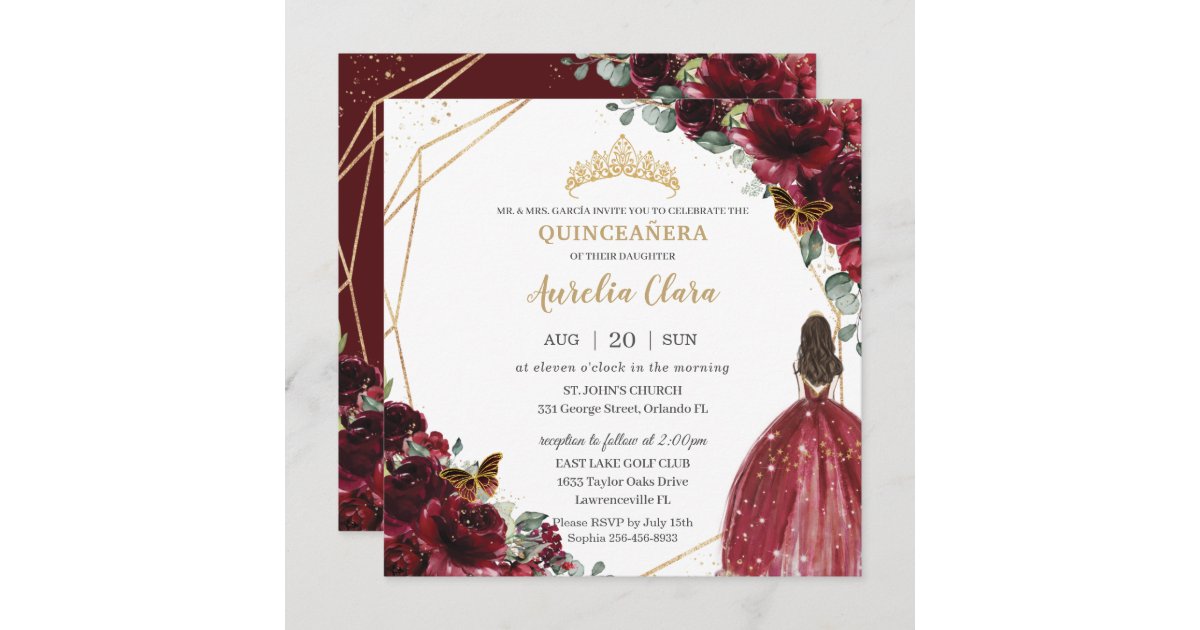 Tiara Quinceañera Invitation