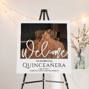 Chic Quinceañera Welcome Photo 15th Birthday Party Foam Board