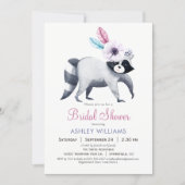 Chic Raccoon Bridal Shower Invitation (Front)