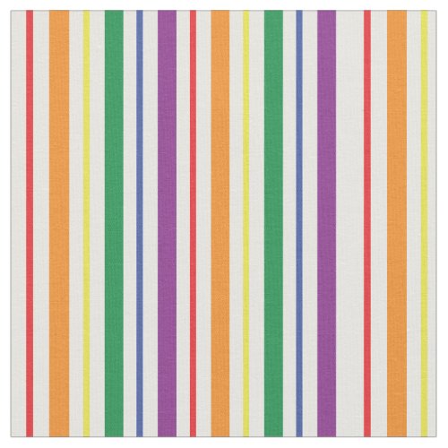 Custom Fabric 4 Chic Rainbow Carnival Stripes Pattern Fabric